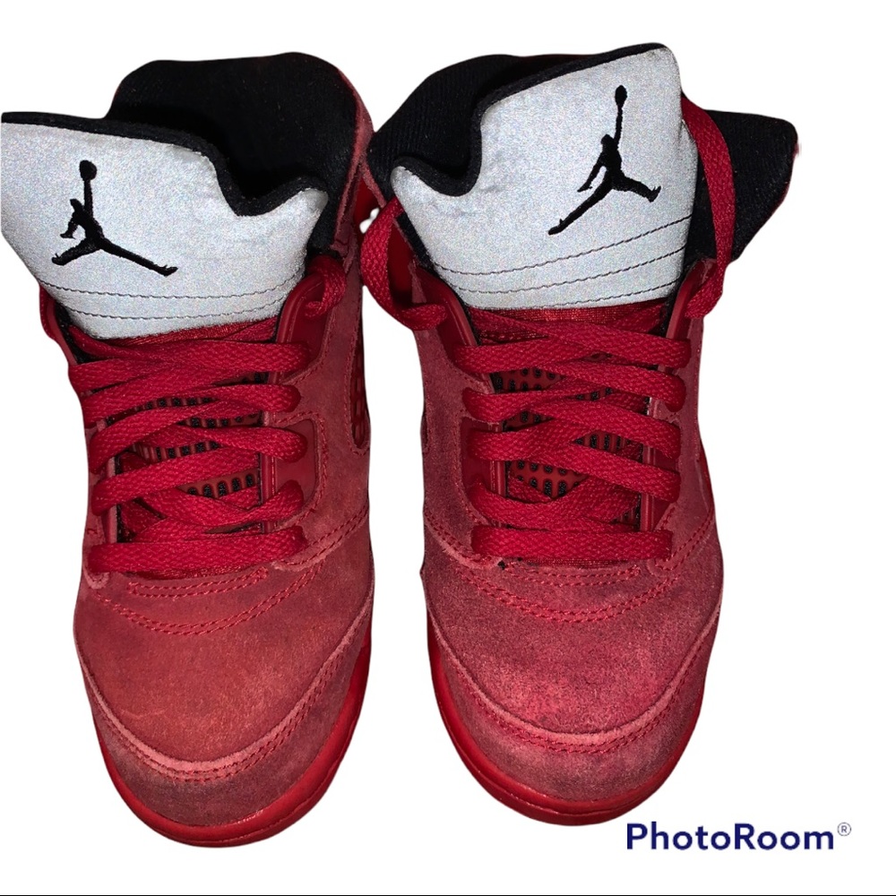 Kids Jordan High Top Suede shoe size 13C.